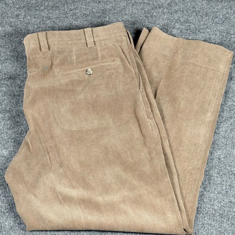 Ballin Relaxed Fit Corduroy Pants 40x30 Beige Comfort EZE Menswear Fall Fashion‎